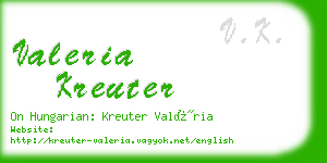 valeria kreuter business card